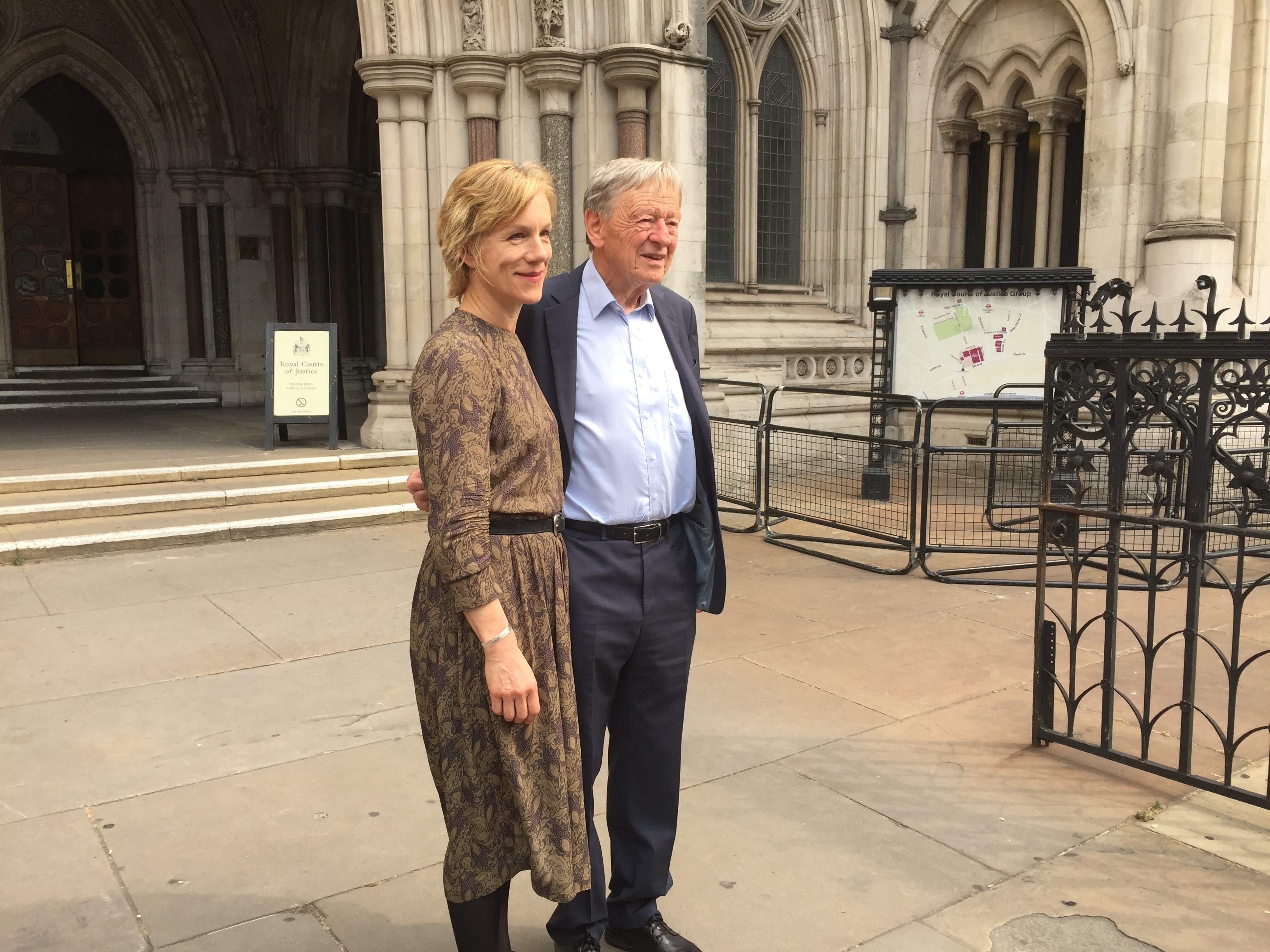 Lord Dubs and Juliet Stevenson who are campaigning for unaccompanied child refugees to enter the UK