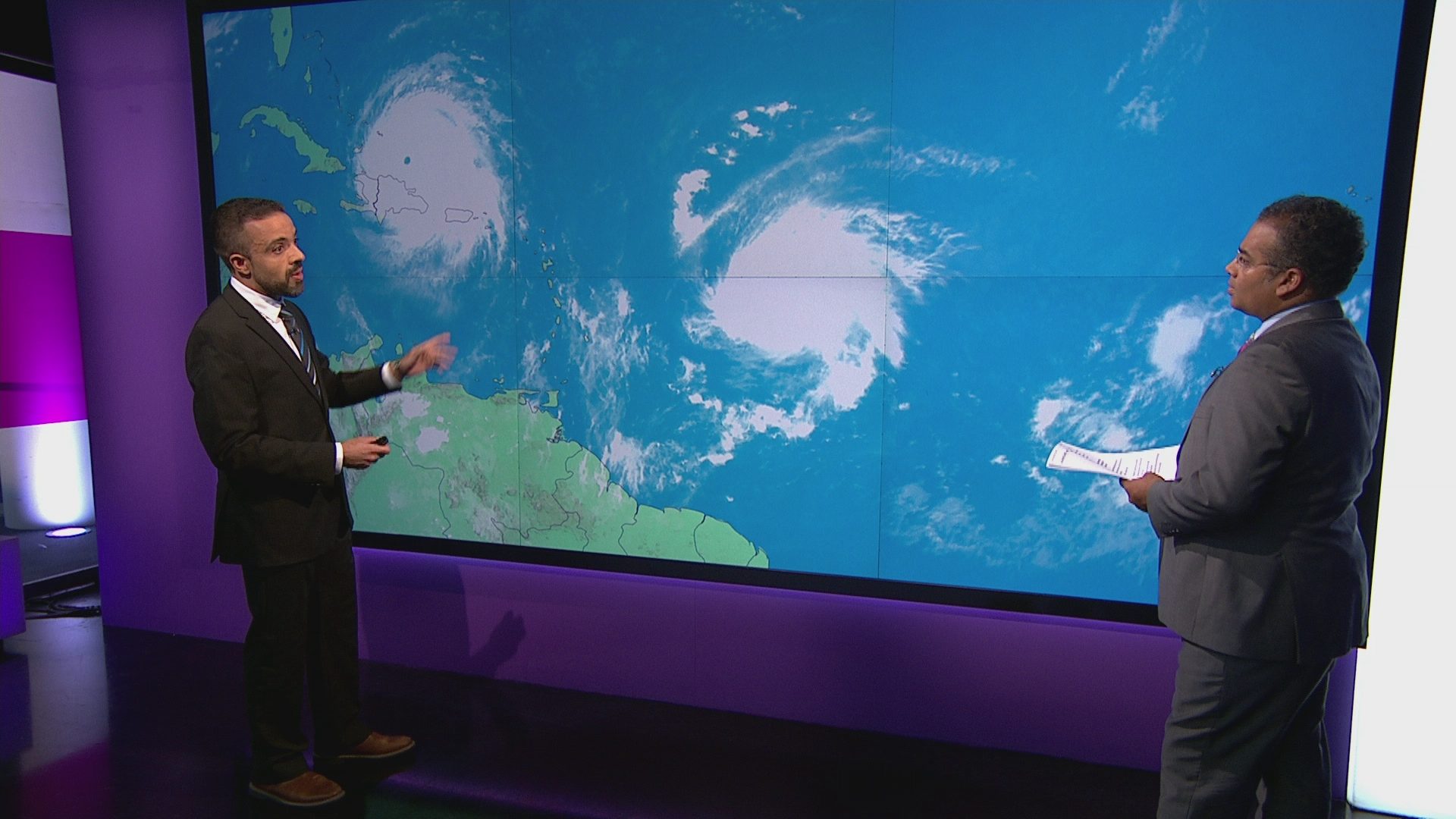 Weather presenter Liam Dutton explains Hurricane Irma Channel 4 Weather