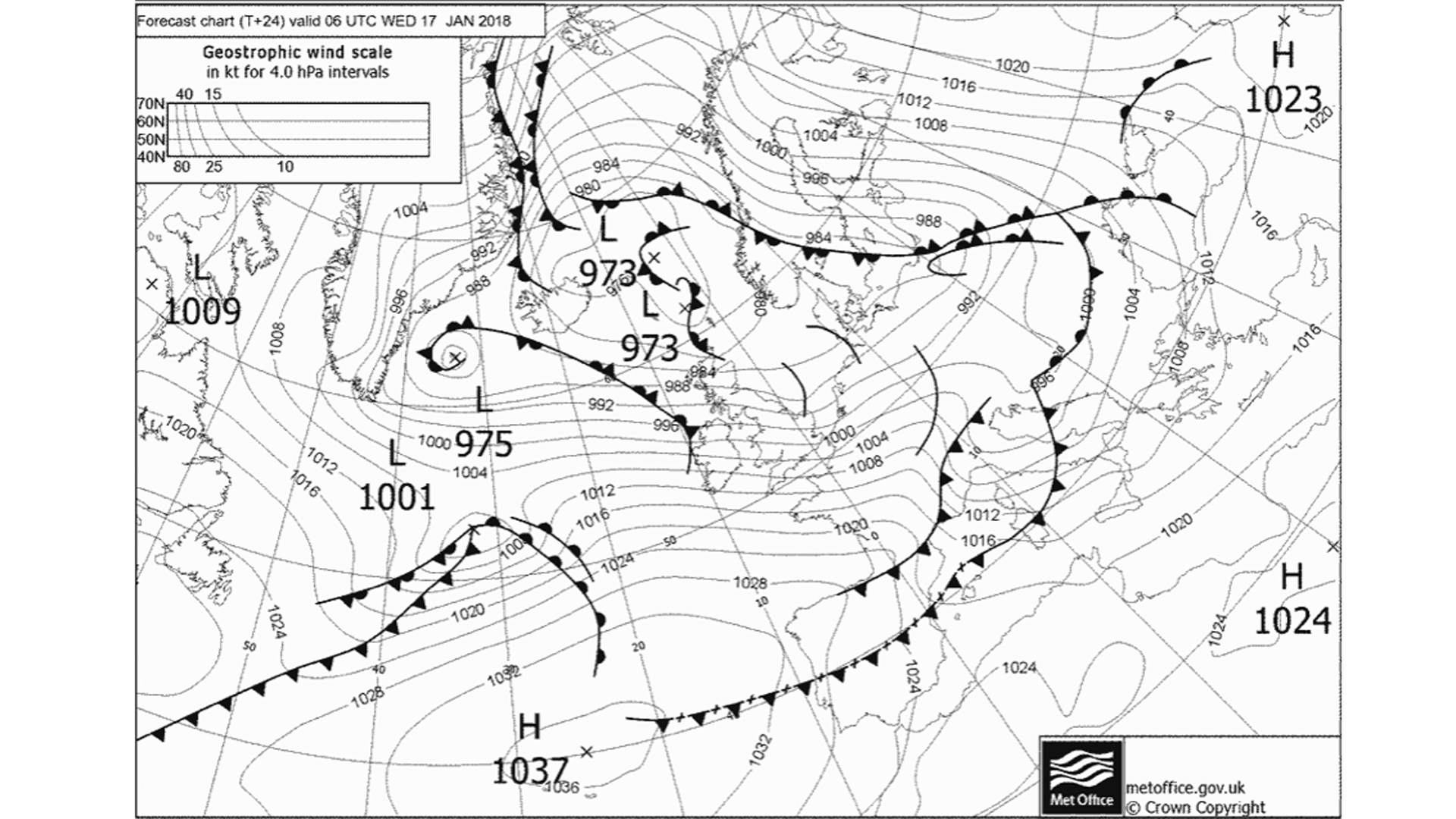 Met Office Pressure Charts